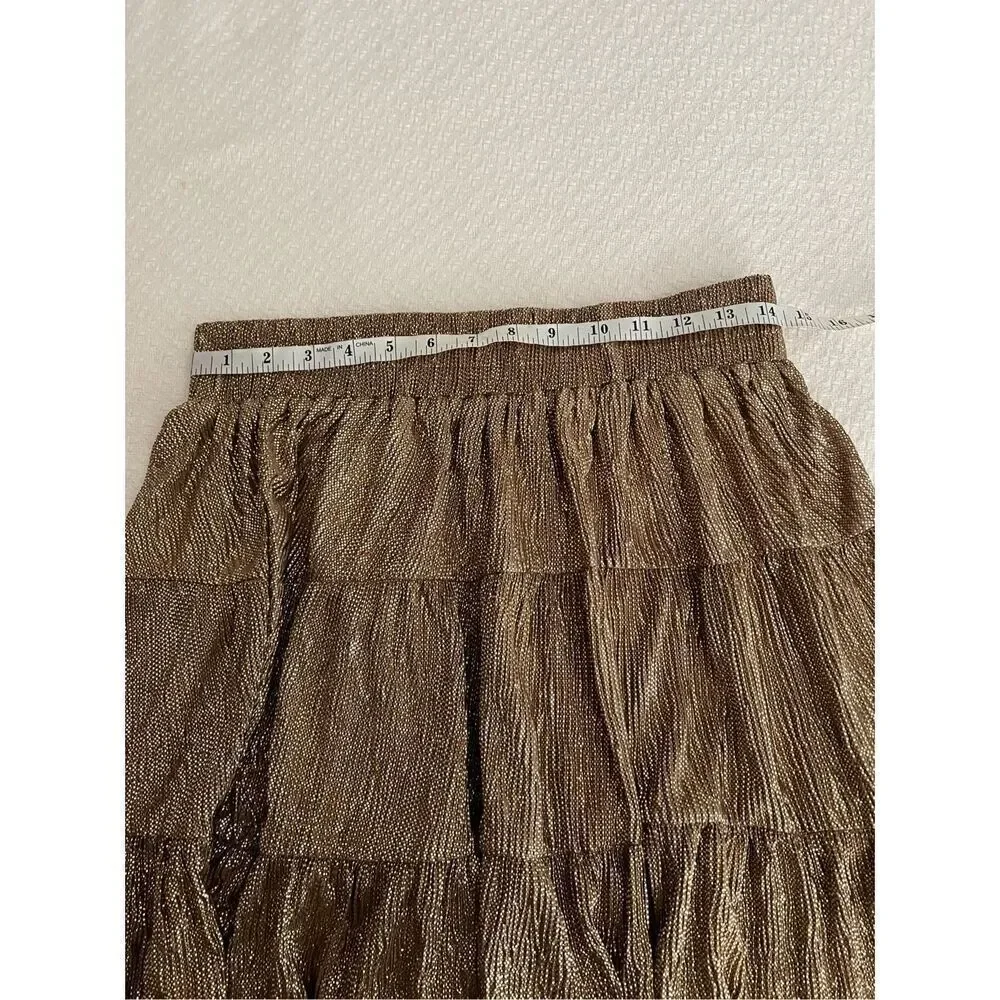 New Kori Alma Gold layered skirt size L - Picture 7 of 9